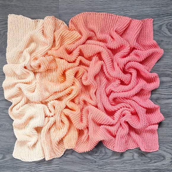 Handknit Cotton Baby Blanket - Picture 2 of 8
